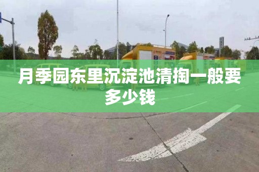月季园东里沉淀池清掏一般要多少钱