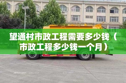 望通村市政工程需要多少钱（市政工程多少钱一个月）