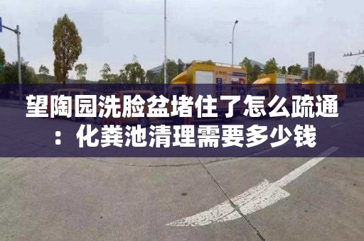 望陶园洗脸盆堵住了怎么疏通：化粪池清理需要多少钱