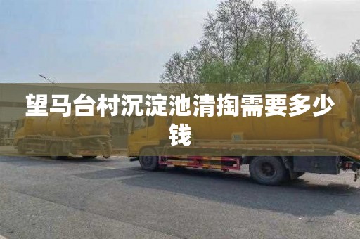 望马台村沉淀池清掏需要多少钱