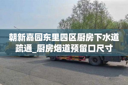 朝新嘉园东里四区厨房下水道疏通_厨房烟道预留口尺寸