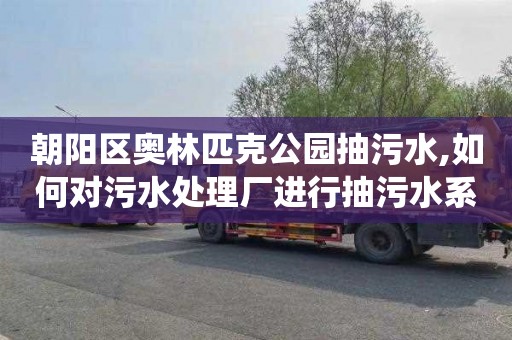 朝阳区奥林匹克公园抽污水,如何对污水处理厂进行抽污水系统长期监测