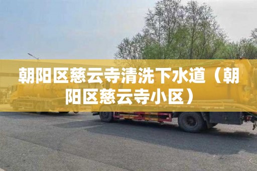 朝阳区慈云寺清洗下水道（朝阳区慈云寺小区）