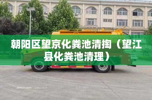 朝阳区望京化粪池清掏（望江县化粪池清理）