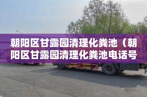 朝阳区甘露园清理化粪池（朝阳区甘露园清理化粪池电话号码）
