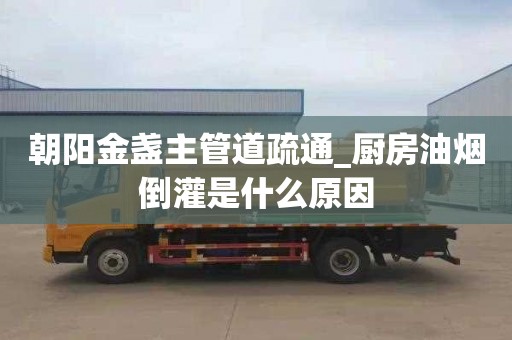 朝阳金盏主管道疏通_厨房油烟倒灌是什么原因