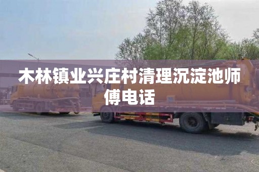木林镇业兴庄村清理沉淀池师傅电话