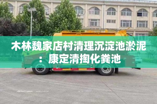 木林魏家店村清理沉淀池淤泥：康定清掏化粪池