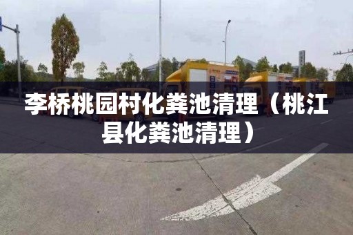 李桥桃园村化粪池清理（桃江县化粪池清理）