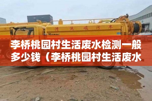 李桥桃园村生活废水检测一般多少钱（李桥桃园村生活废水检测一般多少钱啊）