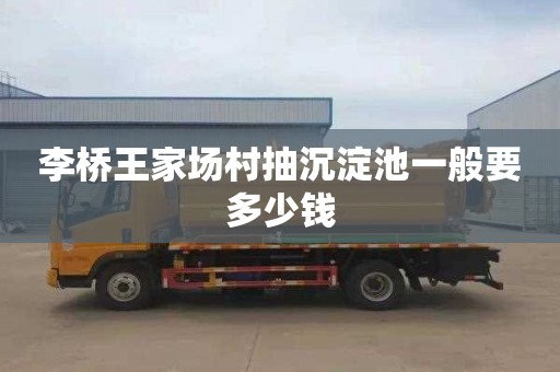 李桥王家场村抽沉淀池一般要多少钱