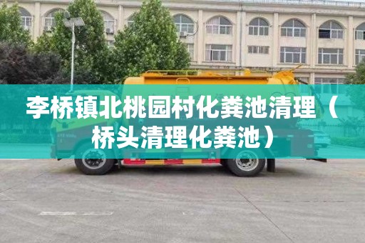 李桥镇北桃园村化粪池清理（桥头清理化粪池）