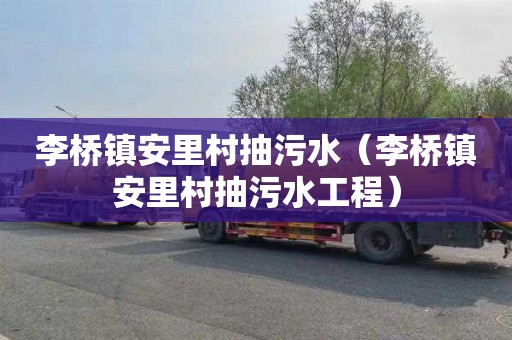 李桥镇安里村抽污水（李桥镇安里村抽污水工程）