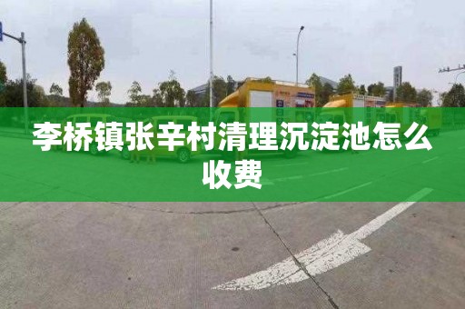 李桥镇张辛村清理沉淀池怎么收费
