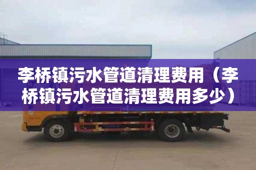 李桥镇污水管道清理费用（李桥镇污水管道清理费用多少）