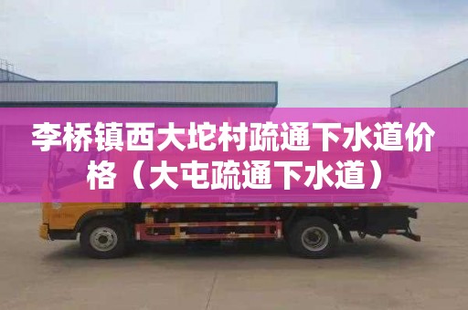李桥镇西大坨村疏通下水道价格（大屯疏通下水道）