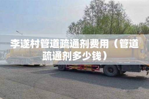 李遂村管道疏通剂费用（管道疏通剂多少钱）