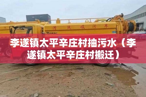 李遂镇太平辛庄村抽污水（李遂镇太平辛庄村搬迁）