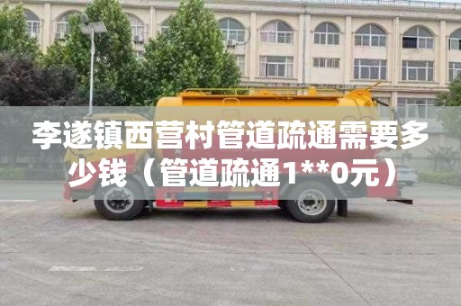 李遂镇西营村管道疏通需要多少钱（管道疏通1**0元）