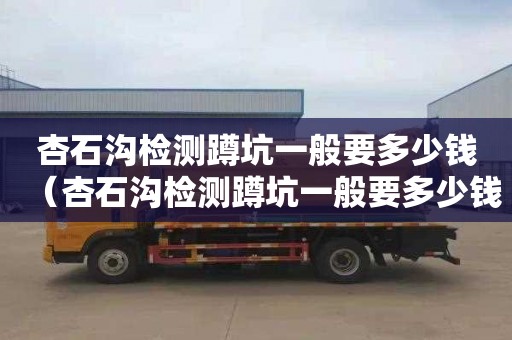 杏石沟检测蹲坑一般要多少钱（杏石沟检测蹲坑一般要多少钱一个）