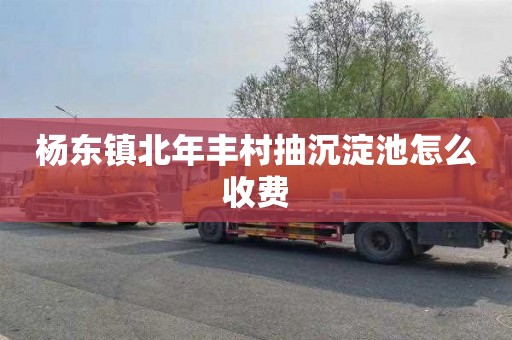 杨东镇北年丰村抽沉淀池怎么收费