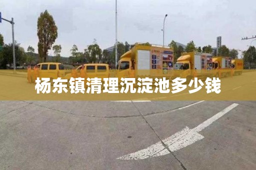 杨东镇清理沉淀池多少钱