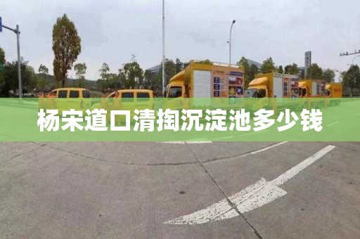 杨宋道口清掏沉淀池多少钱