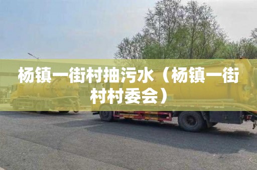 杨镇一街村抽污水（杨镇一街村村委会）