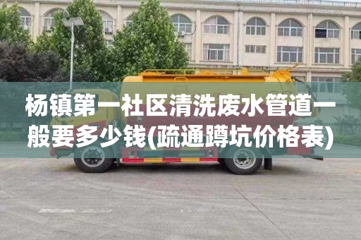 杨镇第一社区清洗废水管道一般要多少钱(疏通蹲坑价格表)