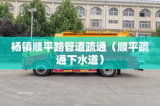 杨镇顺平路管道疏通（顺平疏通下水道）