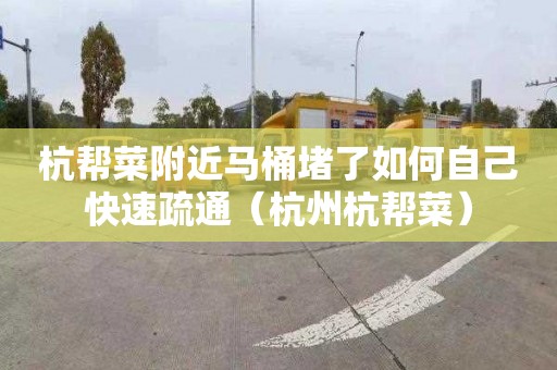 杭帮菜附近马桶堵了如何自己快速疏通（杭州杭帮菜）