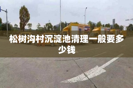 松树沟村沉淀池清理一般要多少钱