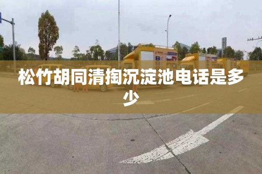 松竹胡同清掏沉淀池电话是多少