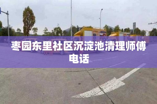 枣园东里社区沉淀池清理师傅电话