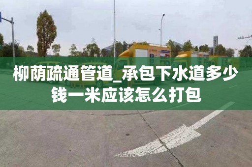 柳荫疏通管道_承包下水道多少钱一米应该怎么打包