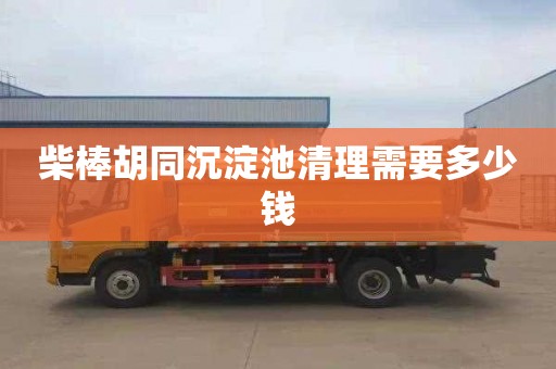 柴棒胡同沉淀池清理需要多少钱