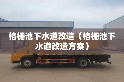 格栅池下水道改造（格栅池下水道改造方案）