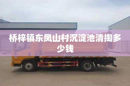 桥梓镇东凤山村沉淀池清掏多少钱