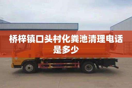 桥梓镇口头村化粪池清理电话是多少