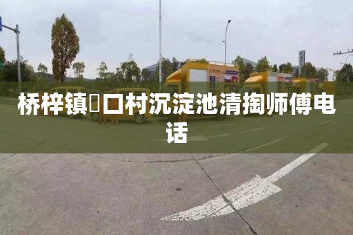 桥梓镇硲口村沉淀池清掏师傅电话