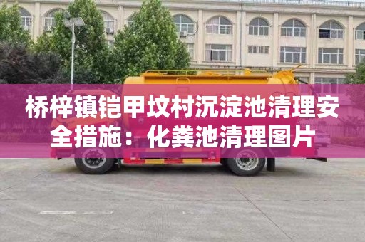 桥梓镇铠甲坟村沉淀池清理安全措施：化粪池清理图片