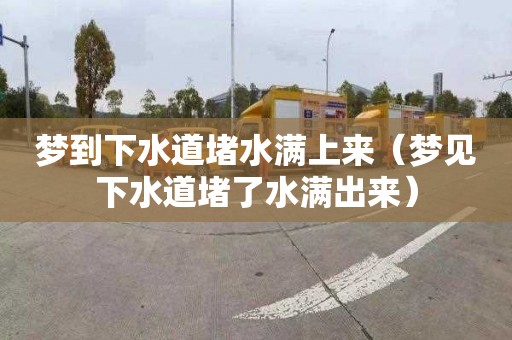 梦到下水道堵水满上来（梦见下水道堵了水满出来）