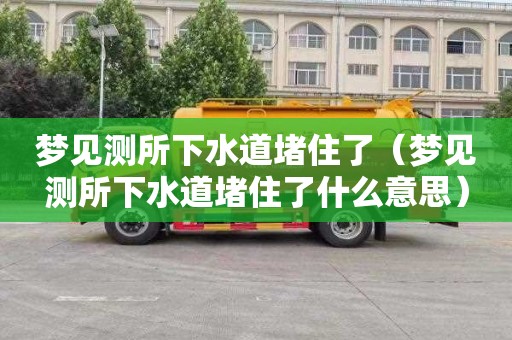 梦见测所下水道堵住了（梦见测所下水道堵住了什么意思）