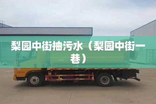 梨园中街抽污水（梨园中街一巷）