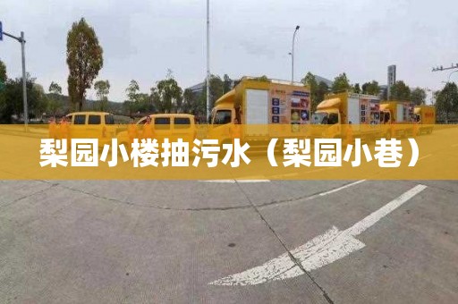 梨园小楼抽污水（梨园小巷）