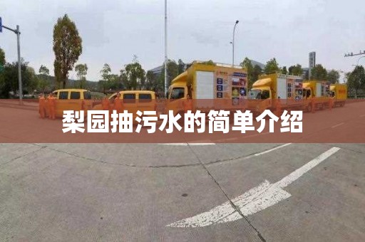 梨园抽污水的简单介绍