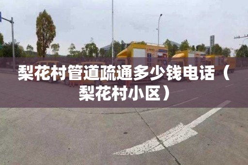 梨花村管道疏通多少钱电话（梨花村小区）