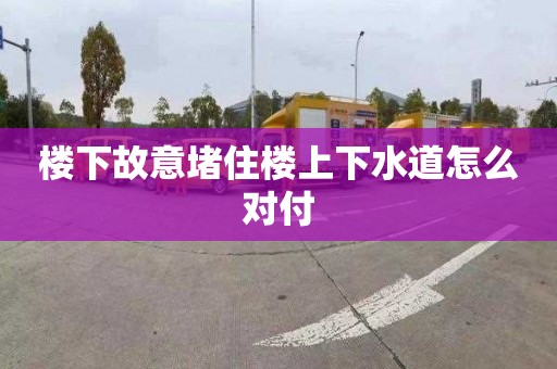 楼下故意堵住楼上下水道怎么对付
