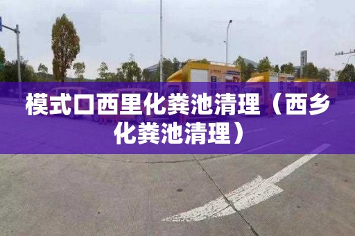 模式口西里化粪池清理（西乡化粪池清理）