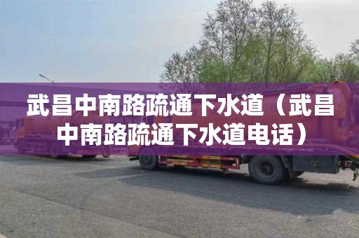 武昌中南路疏通下水道（武昌中南路疏通下水道电话）